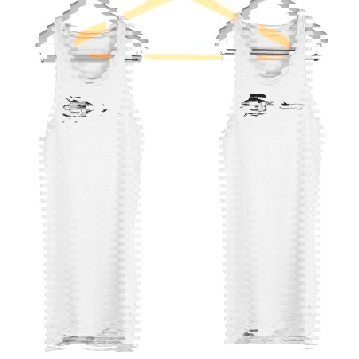 グラフィックフライフィッシングフックライン フィッシュマグロ タンクトップ