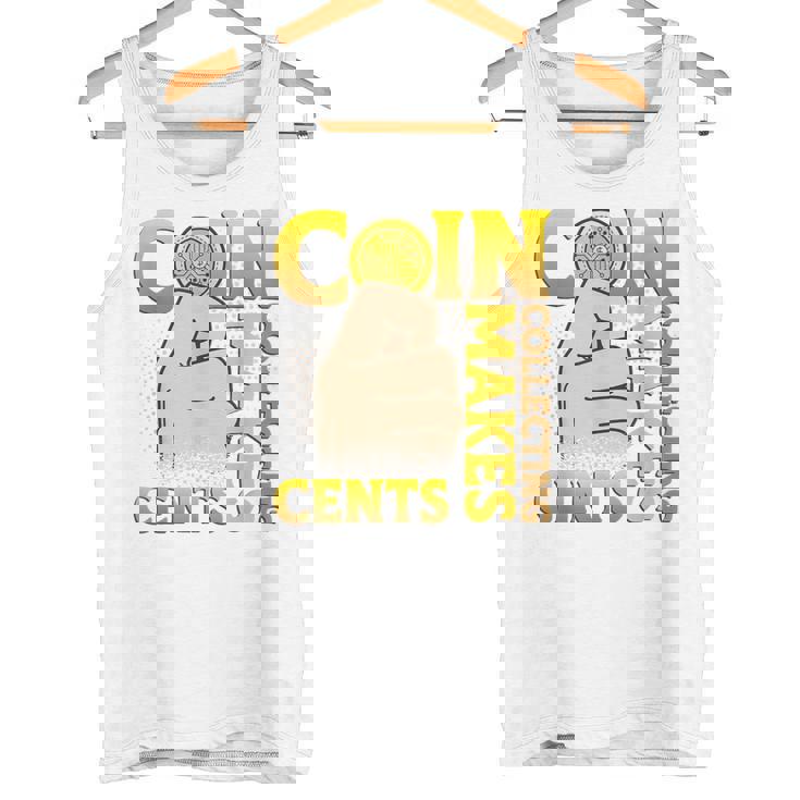 コイン収集はセント硬貨を集めるコインコレクター タンクトップ