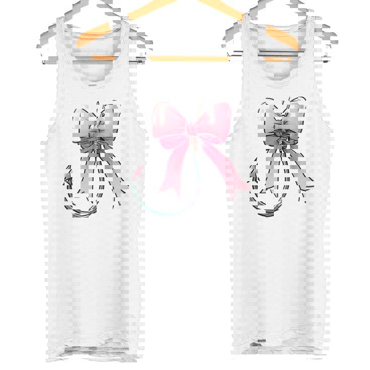 コケット ボウ 釣り フィッシャーフック ピンクリボン ママ 母の日 タンクトップ