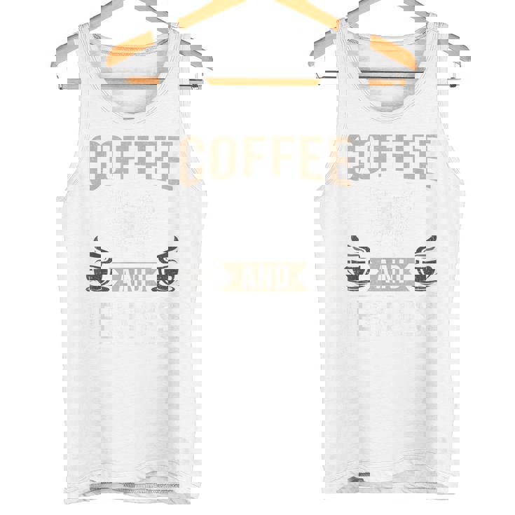 コーヒーとペキニーズ犬愛好家 タンクトップ