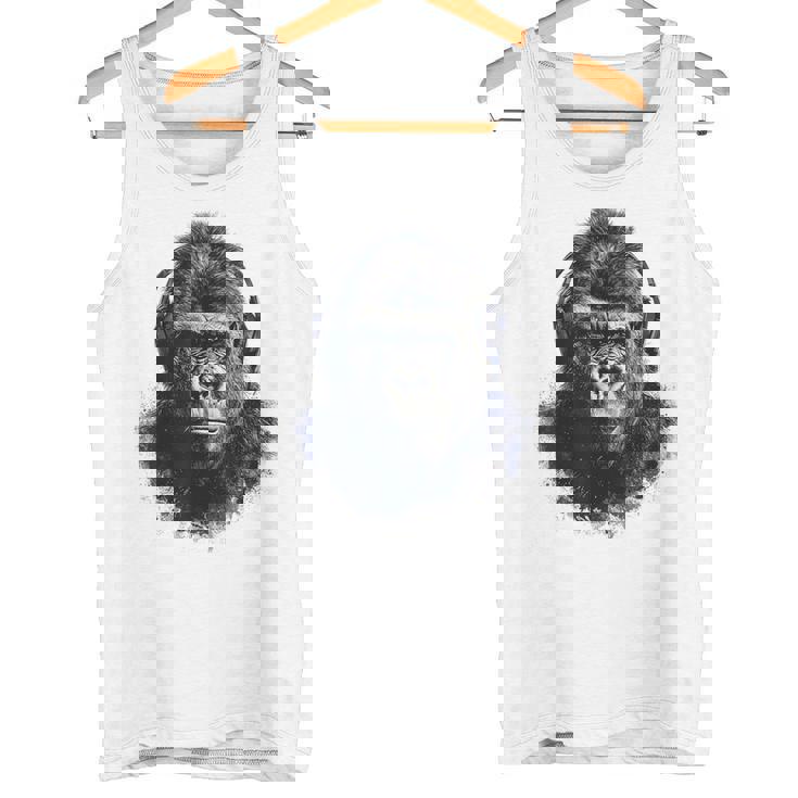 ゴリラ 描画 動物 イラスト 抽象画 アート ゴリラ タンクトップ