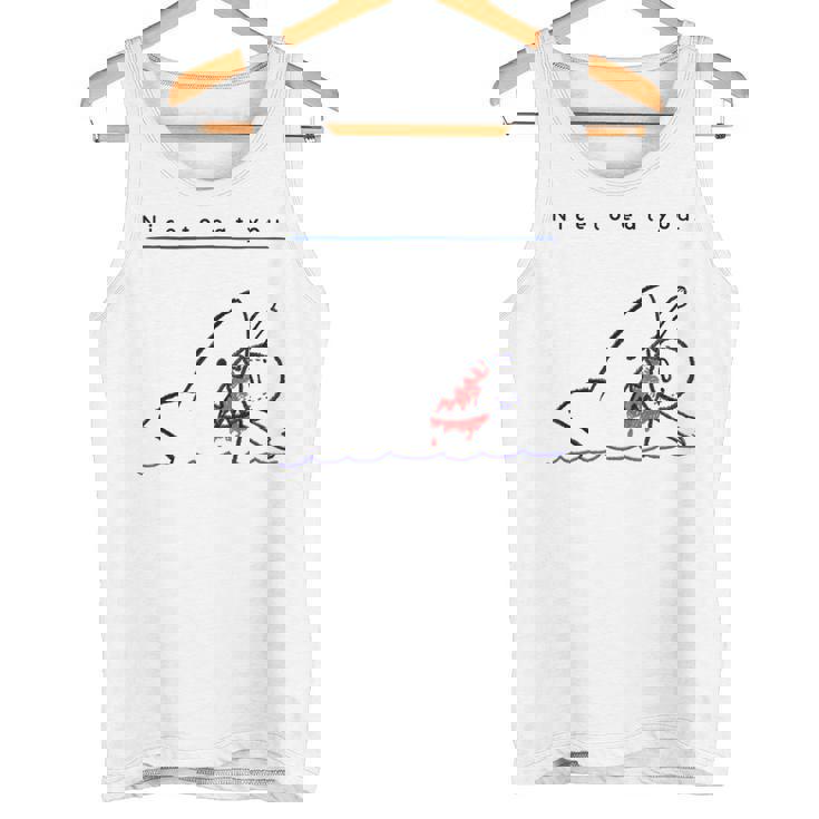 サメのことわざ ブラックユーモア Nice To Eat Yo タンクトップ