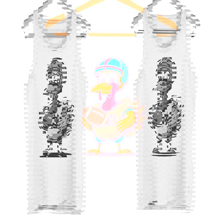 サンクスギビング かわいい七面鳥 アメリカンフットボール ボーイズ キッズ タンクトップ