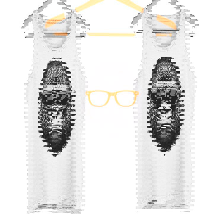サングラスをかけたクールなゴリラグラフィックアート 長袖tシャツ タンクトップ