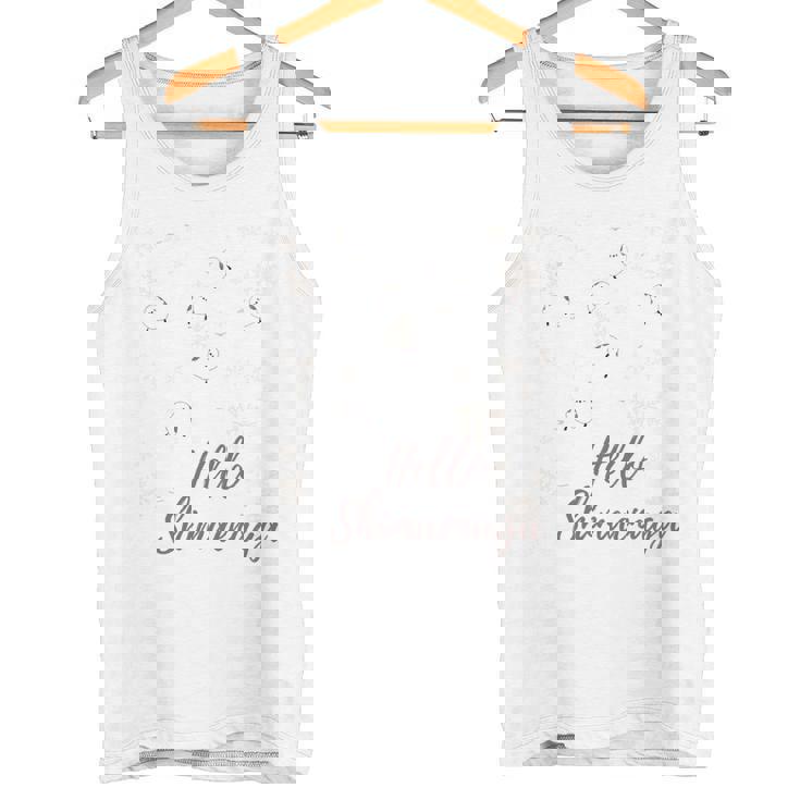 シマエナガの雪の結晶 タンクトップ