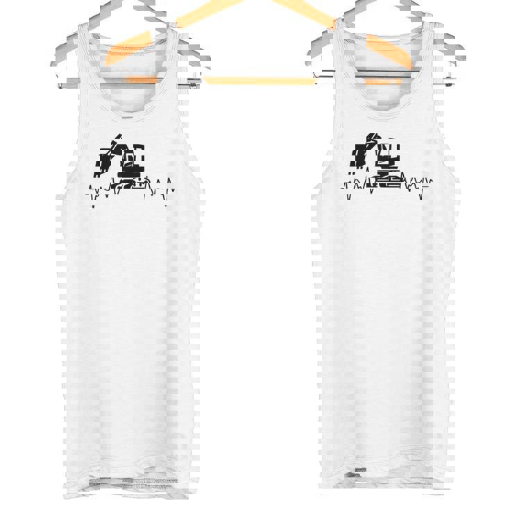 ショベル ハートビート 重機 オペレーター ハートビート タンクトップ