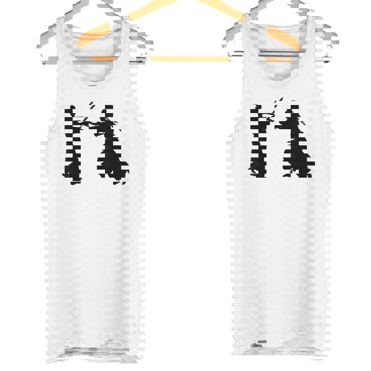 シルエット 剣道 合気道 日本 武道 剣闘士 扇子 タンクトップ