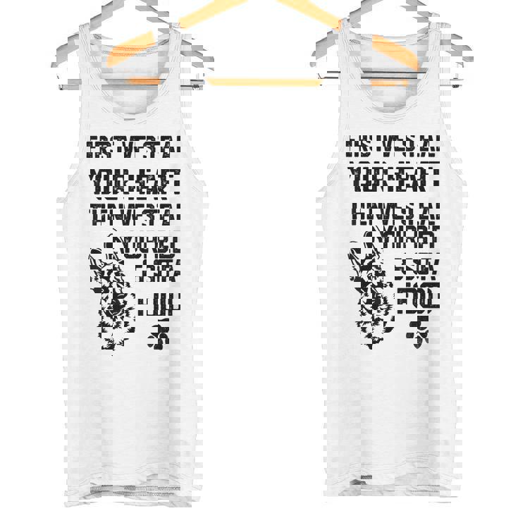 ジャーマン・シェパードはあなたの心を盗みますあなたのベッドとソファを盗みます タンクトップ