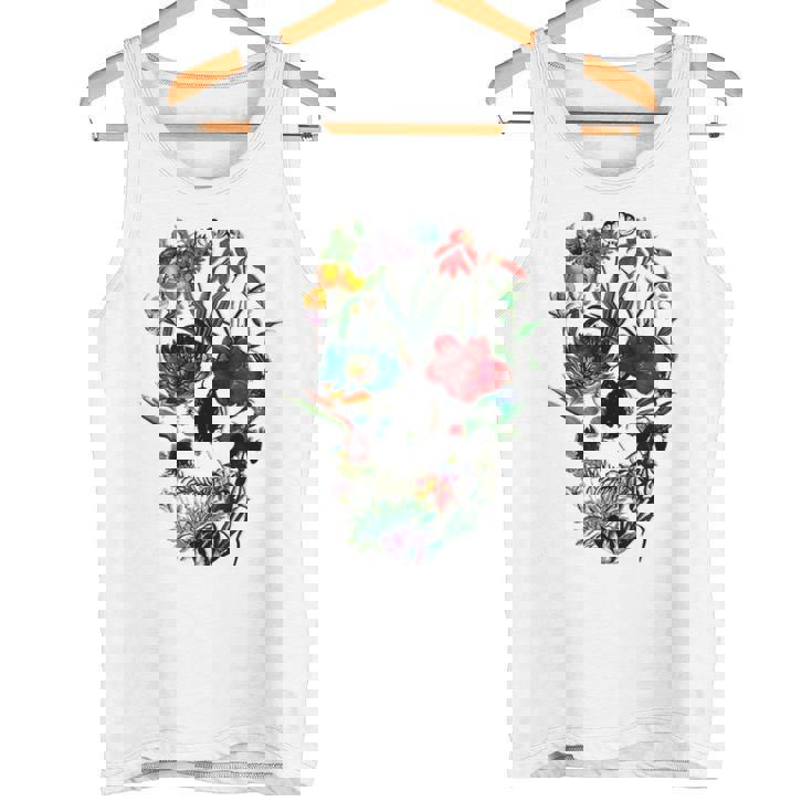 スカルフラワー チューリップ シュガースカルツリー フローラル スカルローズ タンクトップ