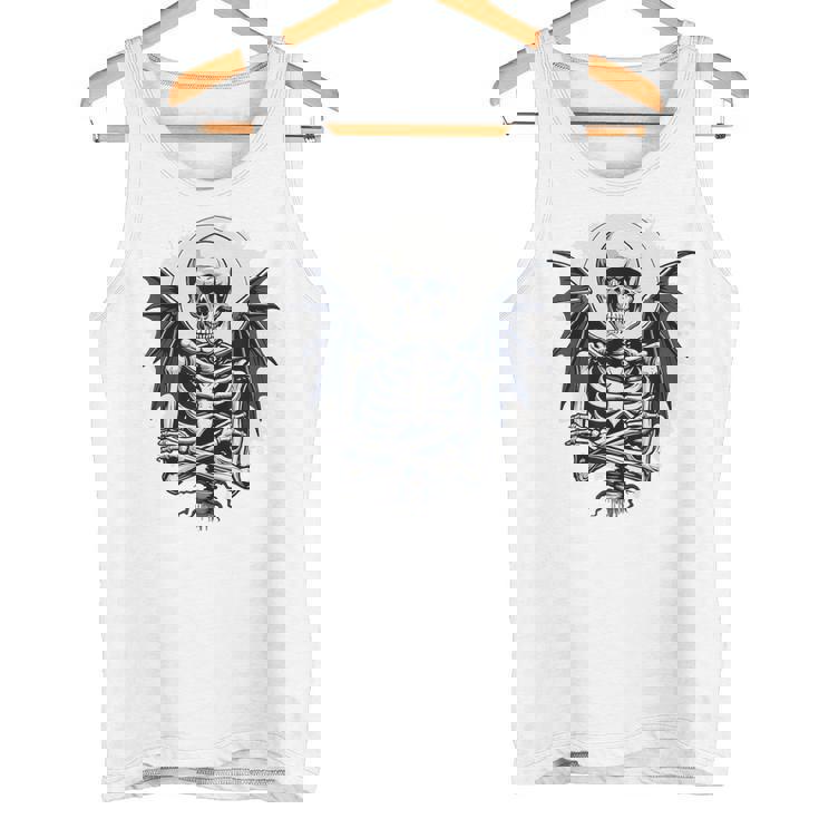 スケルトン ハロウィン コスチューム 怖い 不気味な翼 死 タンクトップ