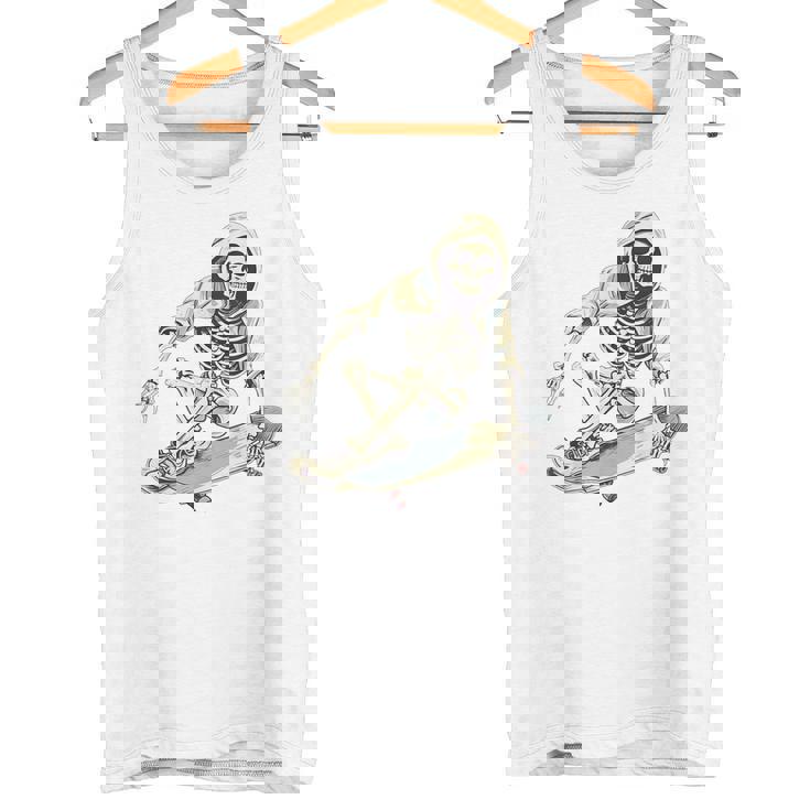 スケートボード スケルトン スケーター スケートボーダー スケートボード タンクトップ