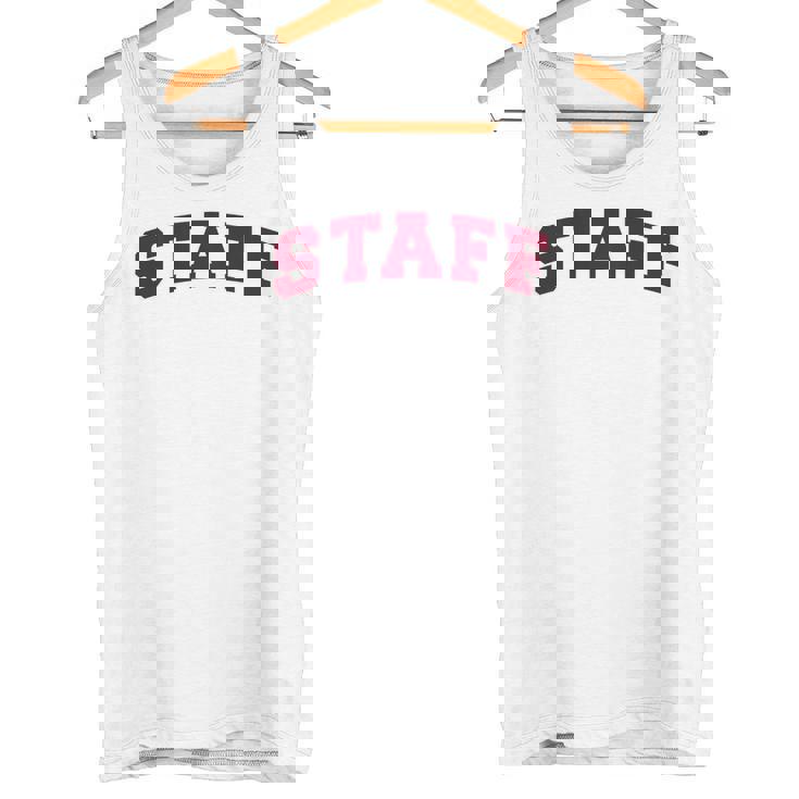 スタッフ スタッフ ギフト イベント 従業員代表チーム バックプリント レッド タンクトップ