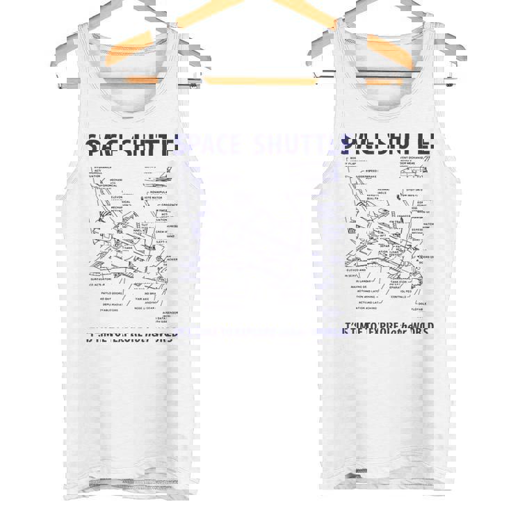 スペースシャトル レトロレイアウト ロケット科学者&宇宙飛行士用 タンクトップ