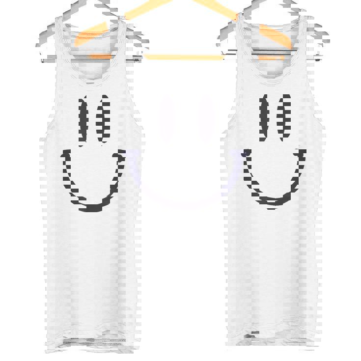 スマイリーフェイス キュート ポジティブ モチベーションアップ ハッピーススマイルフェイス タンクトップ