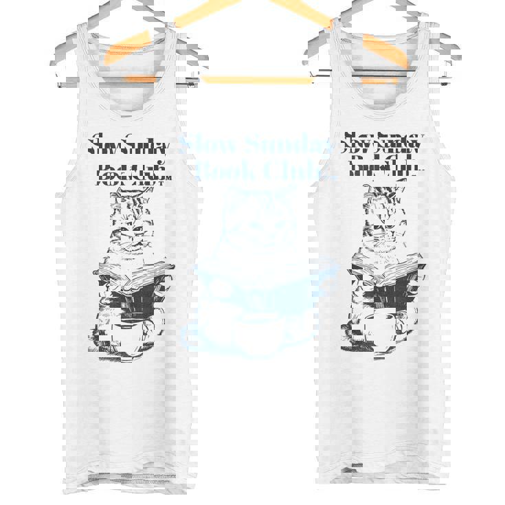 スローサンデーブッククラブ 本好きの猫 タンクトップ