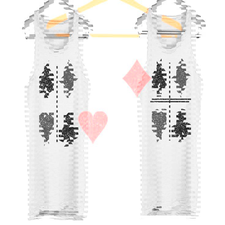 ダイヤモンド スペード ハーツ クラブ トランプスーツ ポーカー タンクトップ