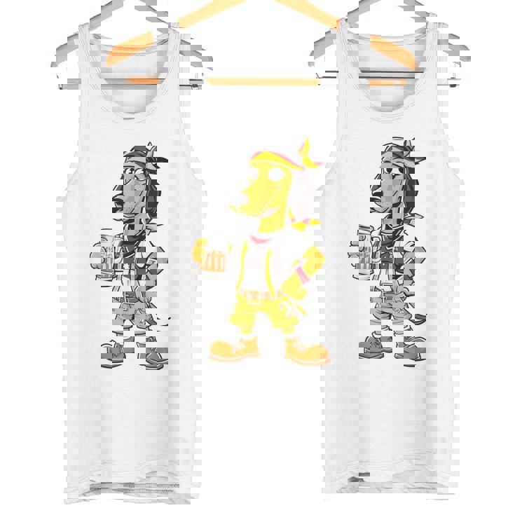ダックスフント ドイツ服 オクトーバーフェスト レーダーホーゼン メンズ 乾杯 タンクトップ