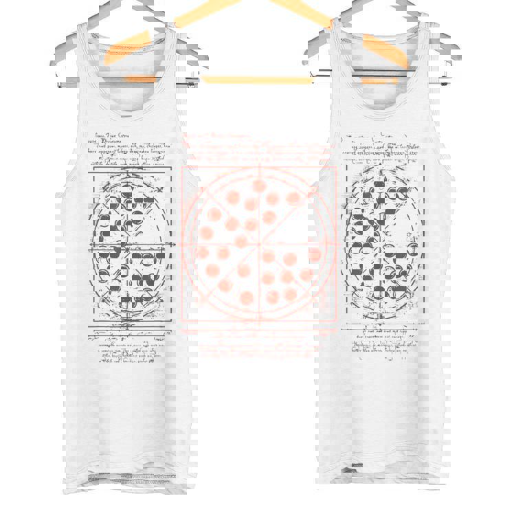 ダヴィンチ・ヴィトルヴィアンマン・ピザ タンクトップ