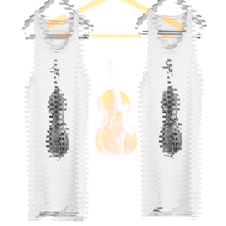 チェロ 楽器 モチーフ アート チェロ タンクトップ