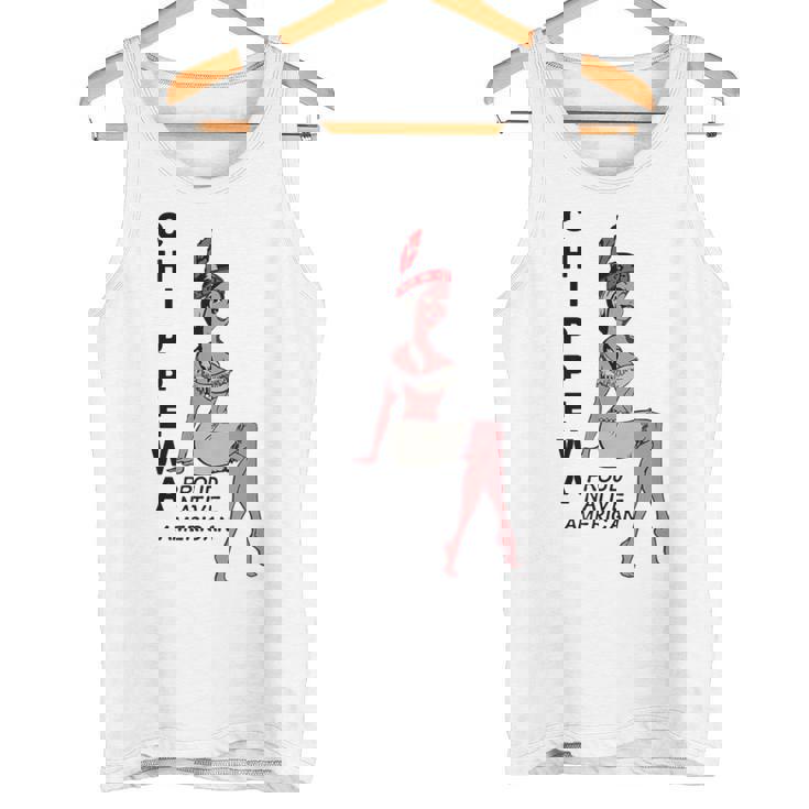 チペワ アメリカン インディアン トライブ キュート プラウド カートゥーン スクワー タンクトップ