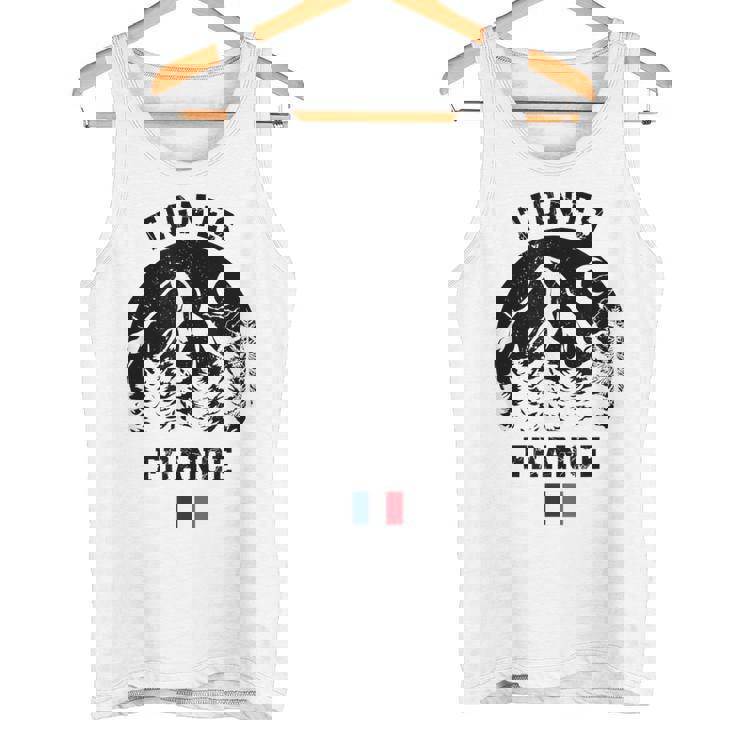 ティニュ フランス アルプス スキー場 アルペンスキー フランス国旗 タンクトップ