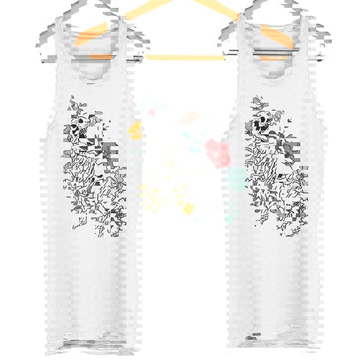 ティラノサウルス 恐竜 骨格 化石 古生物学 タンクトップ