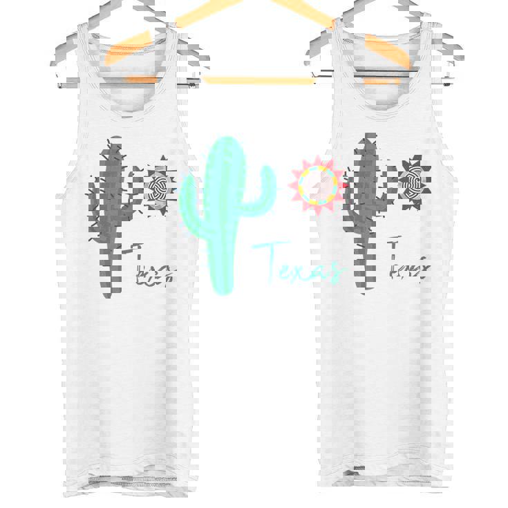 テキサス キュート 気まぐれなサボテン 南西部の太陽 砂漠 バケーション タンクトップ