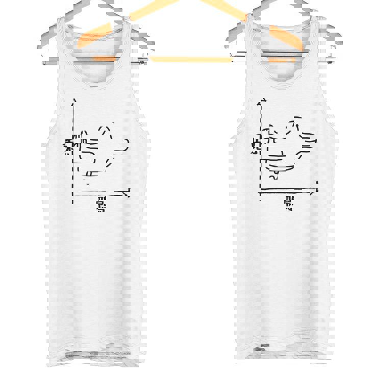 トリックアート うさぎとカモ 兎と鴨 おもしろデザイン だまし絵 兎 鴨 グラフ タンクトップ