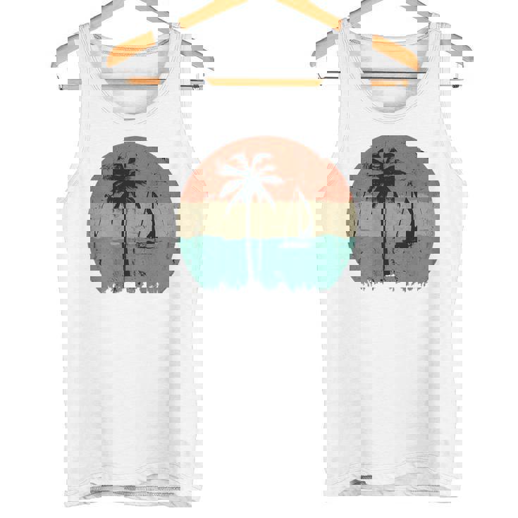 トロピカル ビーチ ヤシの木 ヴィンテージ レトロ 70年代 80年代 航海 タンクトップ