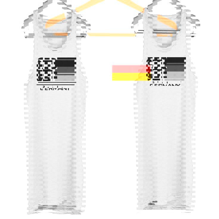 ドイツ 国旗 ドイツ カントリーコード Gerスポーツゲーム アスリート タンクトップ