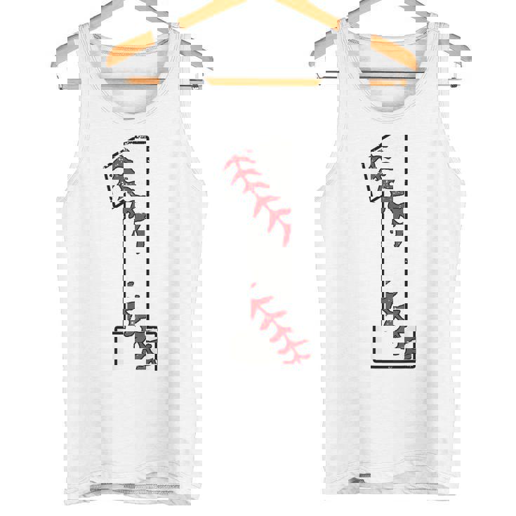 ナンバー1 ベースボールジャージー ナンバー1 背面にプリント タンクトップ