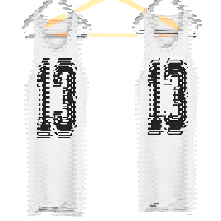 ナンバー13 カレッジスポーツチーム 黒文字 タンクトップ