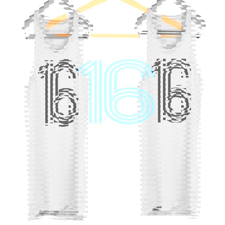 ナンバー16シャツ レトロユニフォーム ヨーロッパスタイル バックプリントジャージ タンクトップ