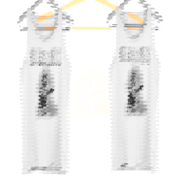 ニャーーーーと叫べ！ ロックな猫 キジトラ 子猫 バンド 長袖tシャツ タンクトップ