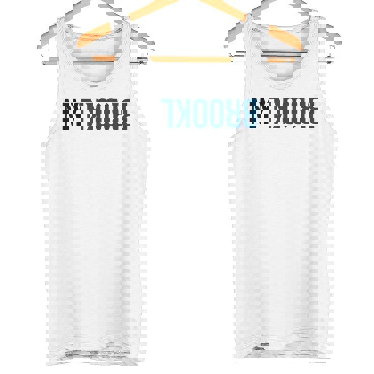 ニューヨークのファンのためのニューヨークブルックリンクリエイティブフリップデザイン タンクトップ