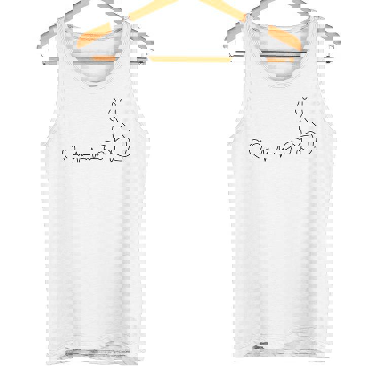 ネコ好きの心拍猫 タンクトップ