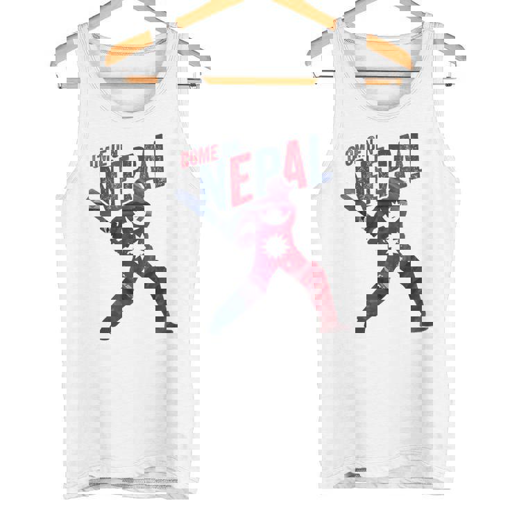 ネパールクリケットジャージ 2024 ネパール国旗サポーター クリケットファン タンクトップ