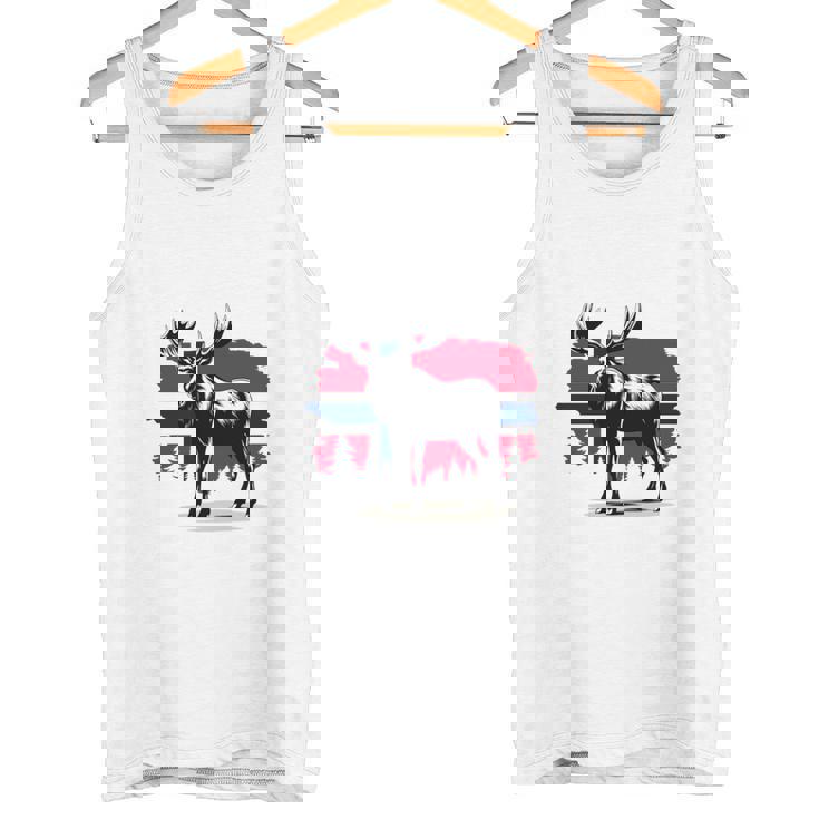 ノルウェー デザイン ヘラジカ ノルウェー国旗 自然 服装 北欧 長袖tシャツ タンクトップ