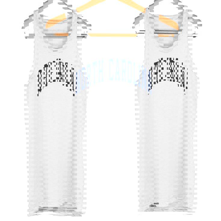 ノースカロライナ代表チームのスタイル ネイビーテキスト 長袖tシャツ タンクトップ