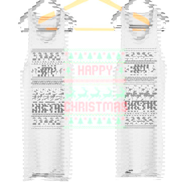 ハッピークリスマス、アグリークリスマス タンクトップ