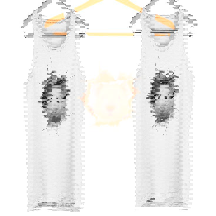 ハムスター アニマルプリント グラフィック ポートレート 顔 ハムスター タンクトップ