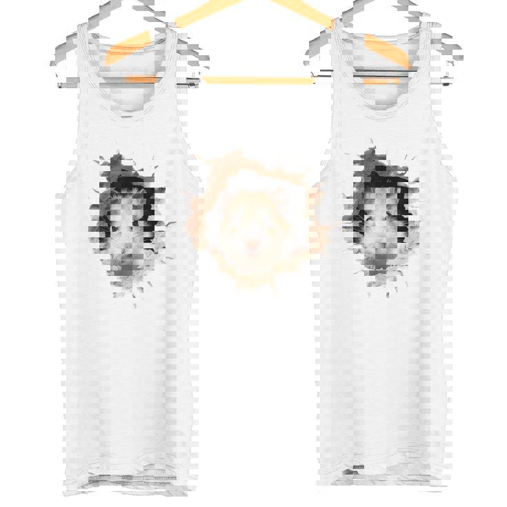 ハムスター アニマル柄 動物園 ポートレート イラスト 顔 ハムスター タンクトップ