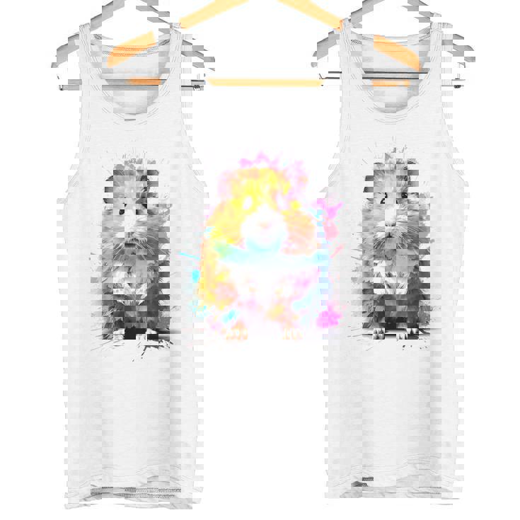 ハムスター 動物 カラフル モチーフ 抽象 アート 絵画 ハムスター タンクトップ