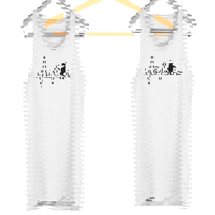 ハートビート 猫 猫好き ギフト 猫 Heartbeat Cat タンクトップ