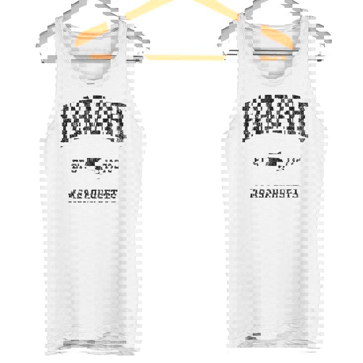 ハーバード マサチューセッツ Ma ビンテージ アスレチック ブラックスポーツデザイン タンクトップ