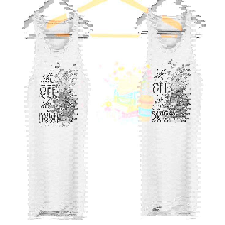 ハーフコーヒー ハーフブックワーム 読書本 コーヒーカップ タンクトップ