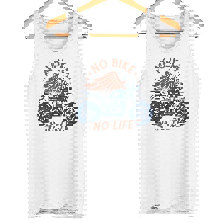 バイク 面白tシャツ No Bike No Life メンズ オートバイ モーターサイクル おもしろ ツーリング 服 タンクトップ