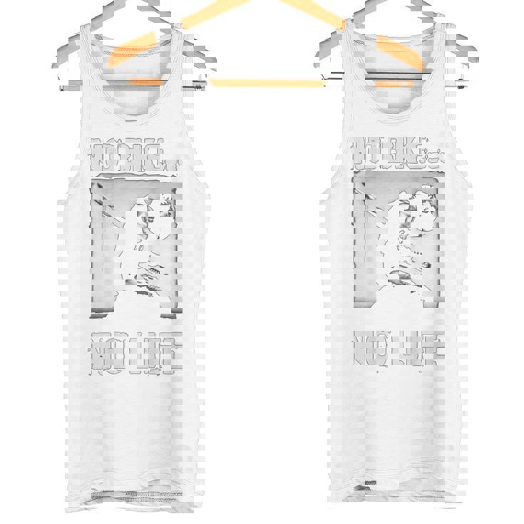バイク愛好家とバイカーズノーバイクノーライフ背中 タンクトップ