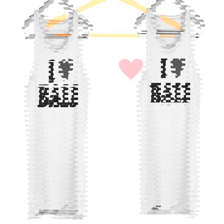 バケーションアイランドハート-ファニーアイラブバリ タンクトップ