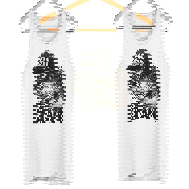 バス釣り クールなグラフィックデザイン 男性 漁師 タンクトップ